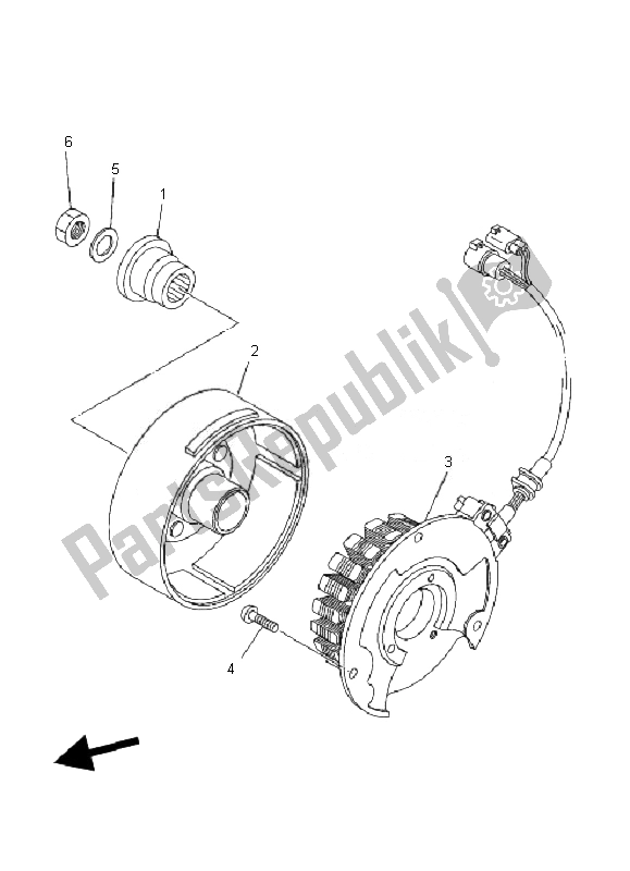 Todas las partes para Generador de Yamaha YFM 125 Grizzly 2010