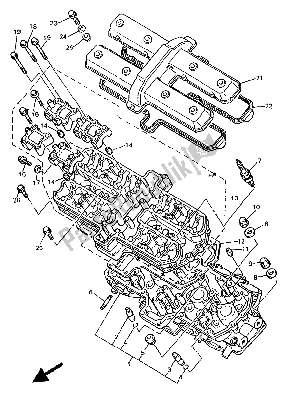 Todas las partes para Cabeza De Cilindro de Yamaha YZF 750R 1994