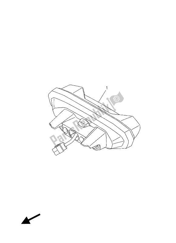 All parts for the Taillight of the Yamaha MT 09A 900 2015