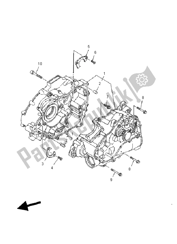 Todas las partes para Caja Del Cigüeñal de Yamaha YFM 350 FW Wolverine 4X4 2001