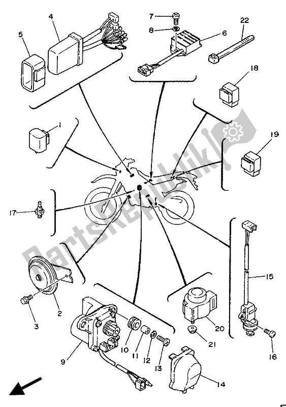 Todas las partes para Eléctrico 2 de Yamaha DT 125E 1990