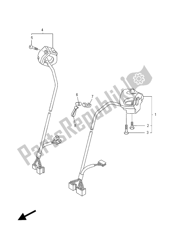 Todas las partes para Interruptor De Palanca Y Palanca de Yamaha VMX 17 1700 2012