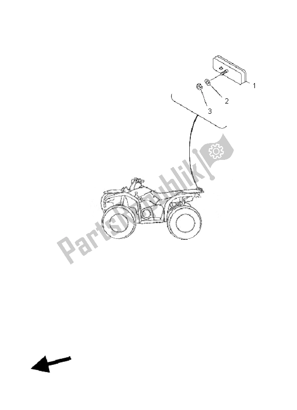 Todas las partes para Eléctrico 2 de Yamaha YFM 350 Grizzly 2X4 2007