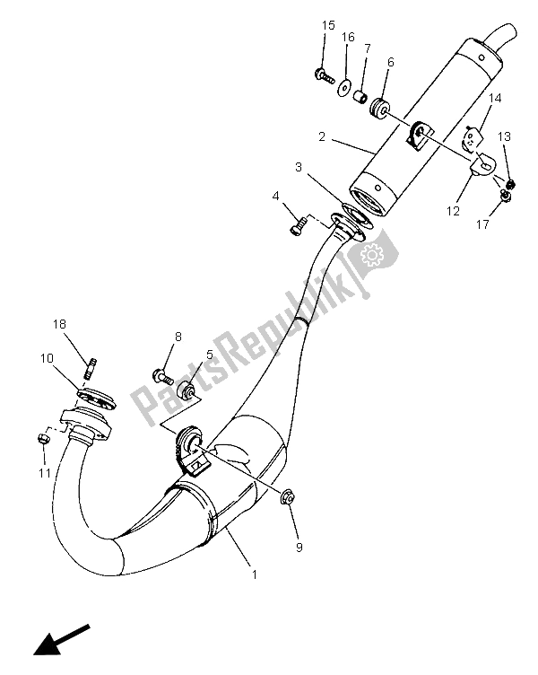 Tutte le parti per il Scarico del Yamaha TZR 125 1995