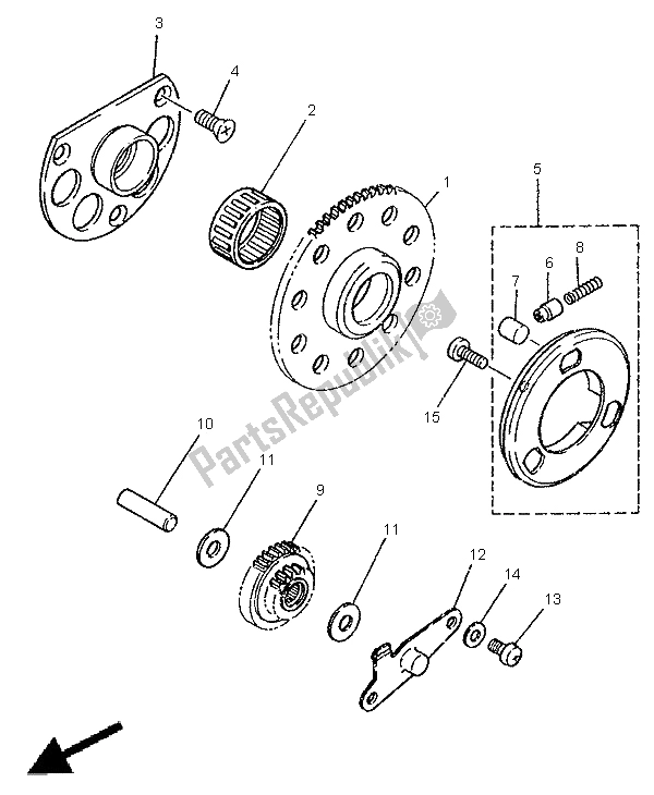 Tutte le parti per il Frizione Di Avviamento del Yamaha TDR 125 1998