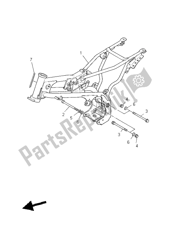 Alle onderdelen voor de Kader van de Yamaha PW 80 2009