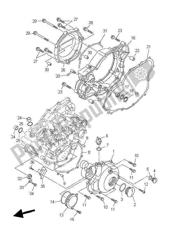 Todas las partes para Tapa Del Cárter 1 de Yamaha WR 250F 2009