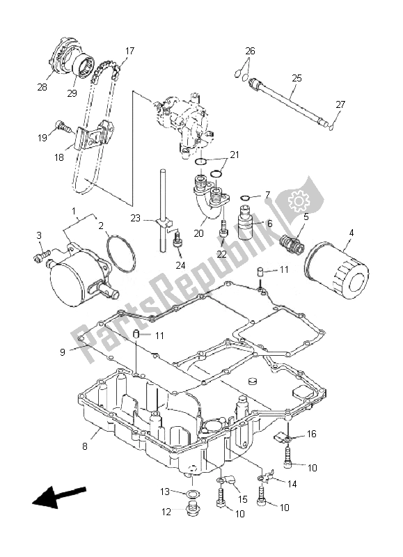 All parts for the Oil Cooler of the Yamaha FJR 1300 AS 2007