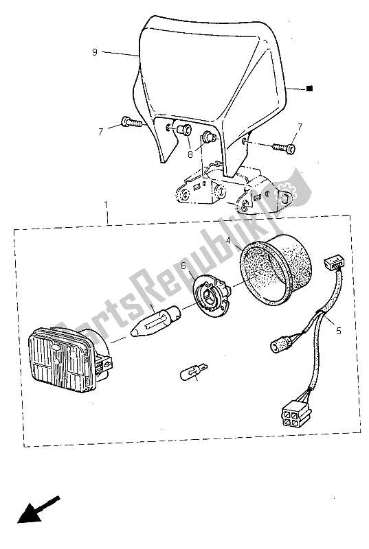 Todas las partes para Faro de Yamaha TT 600R 1997