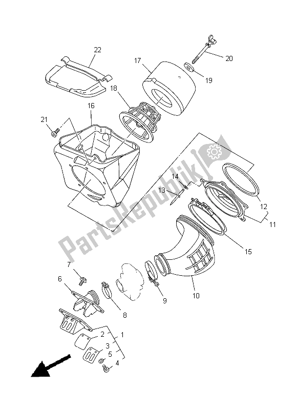 Todas as partes de Ingestão do Yamaha YZ 85 SW LW 2012