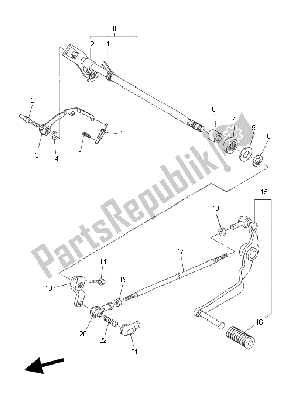 Tutte le parti per il Albero Del Cambio del Yamaha FZ1 SA Fazer 1000 2009