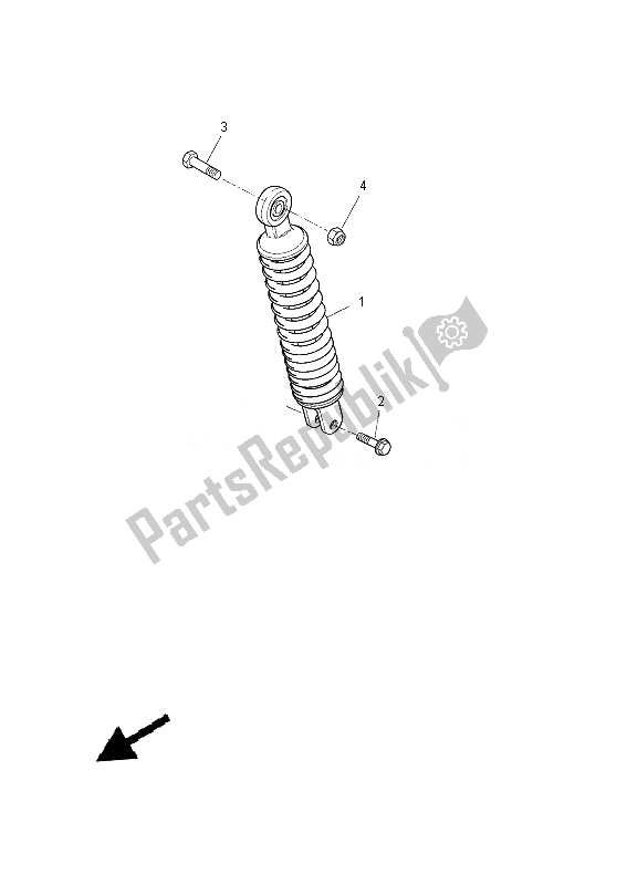 All parts for the Rear Suspension of the Yamaha NS 50N 2013