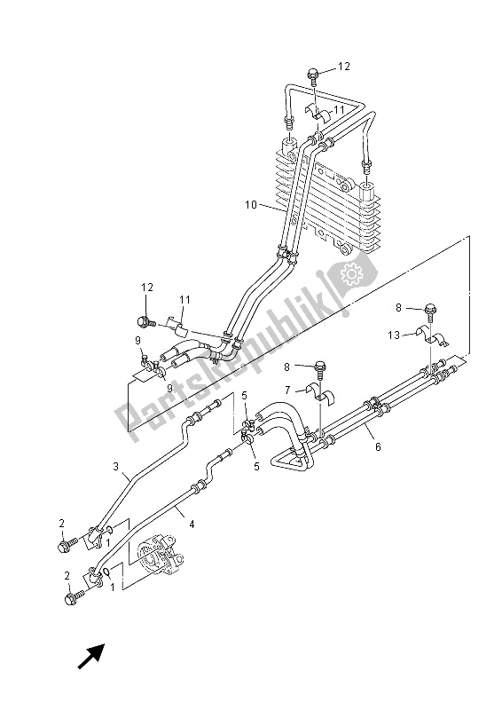 All parts for the Oil Pipe of the Yamaha YXR 700 Fspd Rhino 2013