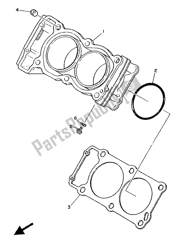 Todas las partes para Cilindro de Yamaha XTZ 750 Supertenere 1994