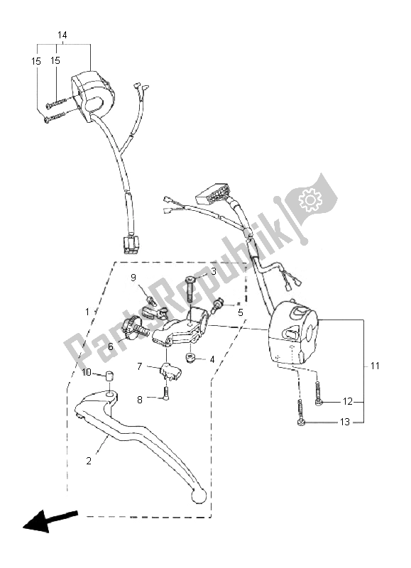 Tutte le parti per il Impugnatura Interruttore E Leva del Yamaha FZ1 SA Fazer 1000 2007