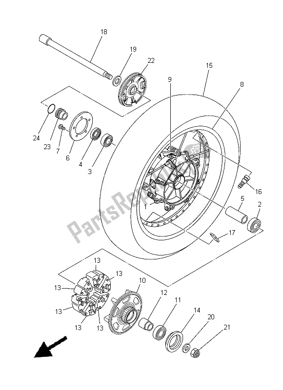 Todas las partes para Rueda Trasera de Yamaha XT 1200 ZE 2014