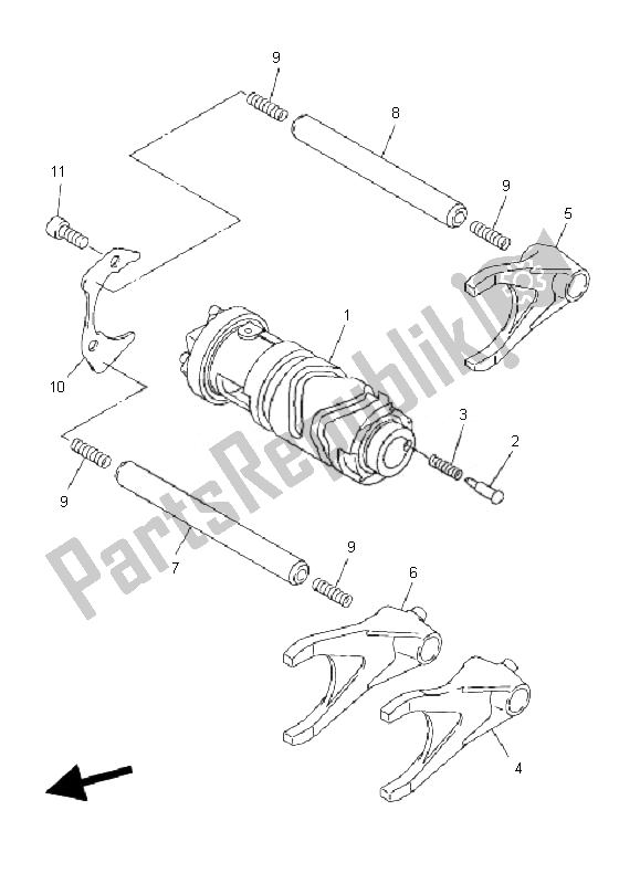 Todas las partes para Eje De Cambio Y Horquilla de Yamaha FJR 1300A 2007