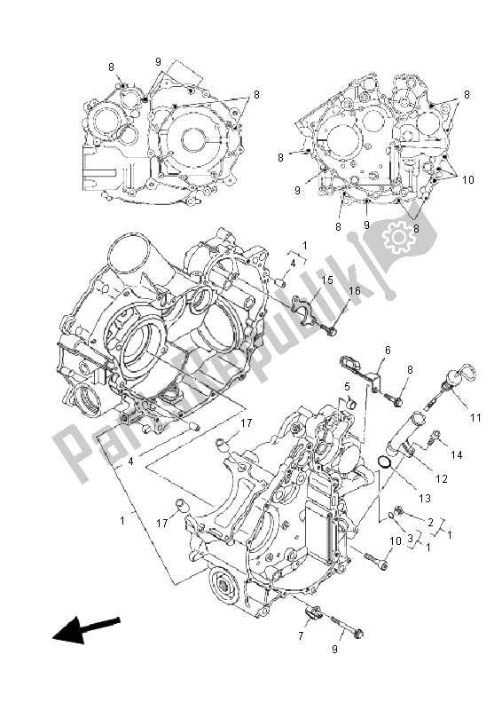 Alle onderdelen voor de Carter van de Yamaha YFM 700 Grizzly EPS SE 2011