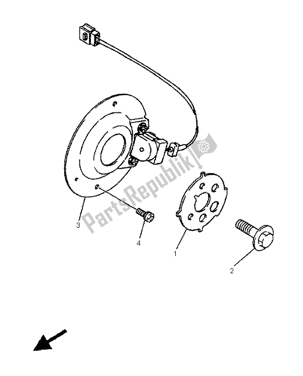 All parts for the Pick Up Coil & Governor of the Yamaha XJ 600N 1997