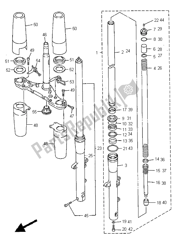 Todas las partes para Tenedor Frontal de Yamaha XVZ 1300A Royalstar 1998