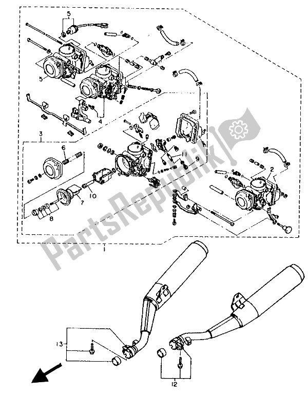 Tutte le parti per il Alternate (motore) (per Ch & At) del Yamaha XJ 600S Diversion 1994