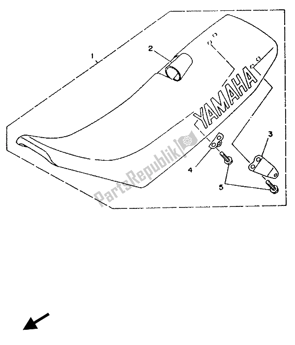 All parts for the Seat of the Yamaha YZF 250 LC 1994