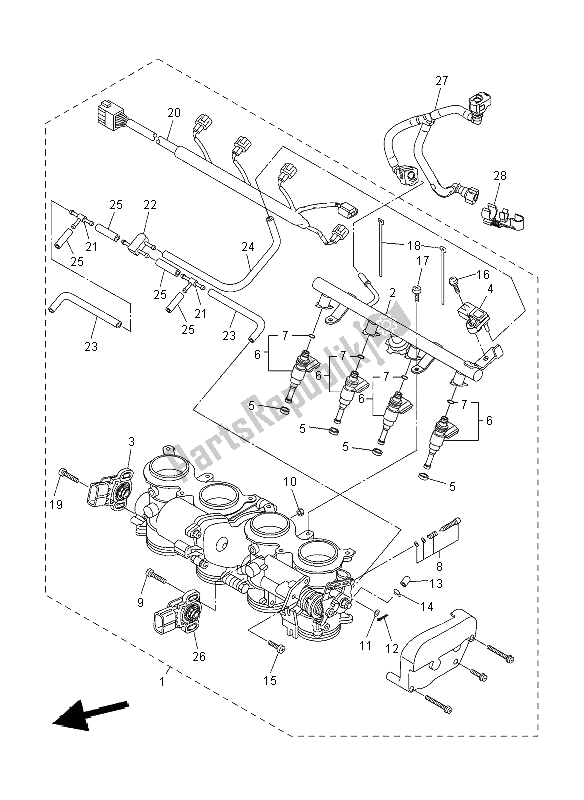 Toutes les pièces pour le Admission 2 du Yamaha YZF R6 600 2008