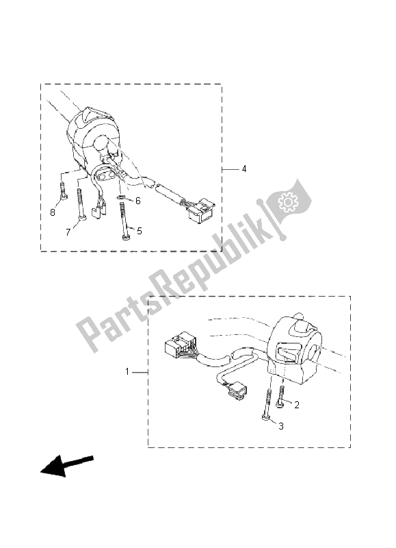 Todas las partes para Interruptor De Palanca Y Palanca de Yamaha MT 01 5 YU3 1670 2006