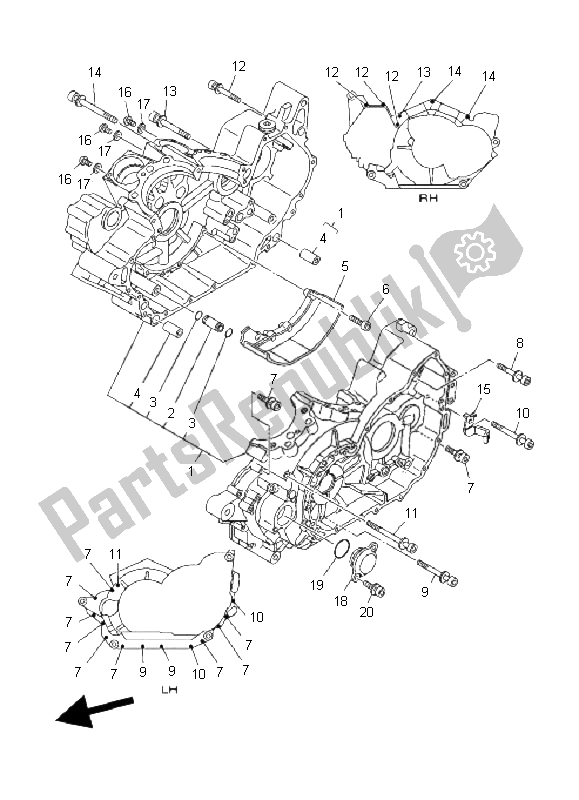 Wszystkie części do Korbowód Yamaha MT 01S 1670 2009