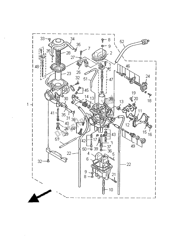 Todas las partes para Carburador (para Che) de Yamaha XT 600E 2000