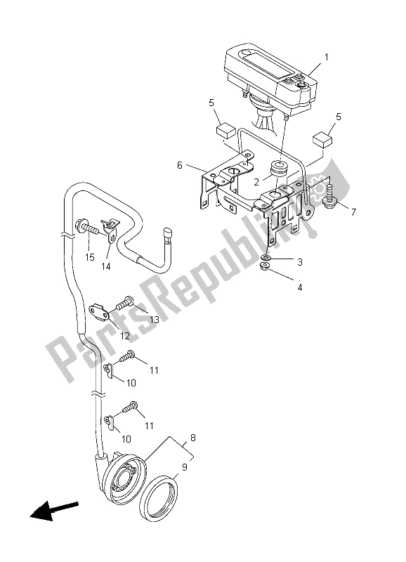 All parts for the Meter of the Yamaha WR 450F 2006