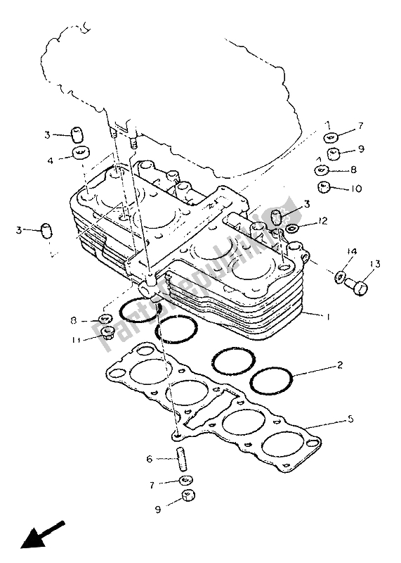 Wszystkie części do Cylinder Yamaha XJ 900F 1992