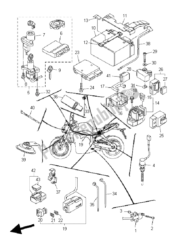 Tutte le parti per il Elettrico 2 del Yamaha FZ1 N Fazer 1000 2010