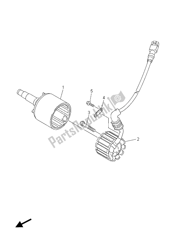 All parts for the Generator of the Yamaha FZ8 NA 800 2015