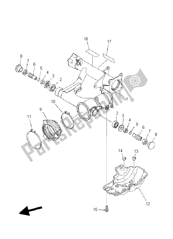 Todas las partes para Brazo Trasero Y Suspensión de Yamaha YFM 400 FP BIG Bear PRO 2004