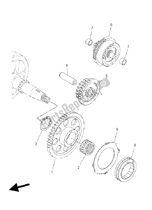 Todas las partes para Embrague De Arranque de Yamaha WR 250R 2011