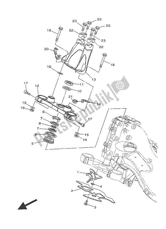 Toutes les pièces pour le Pilotage du Yamaha XP 500 2016