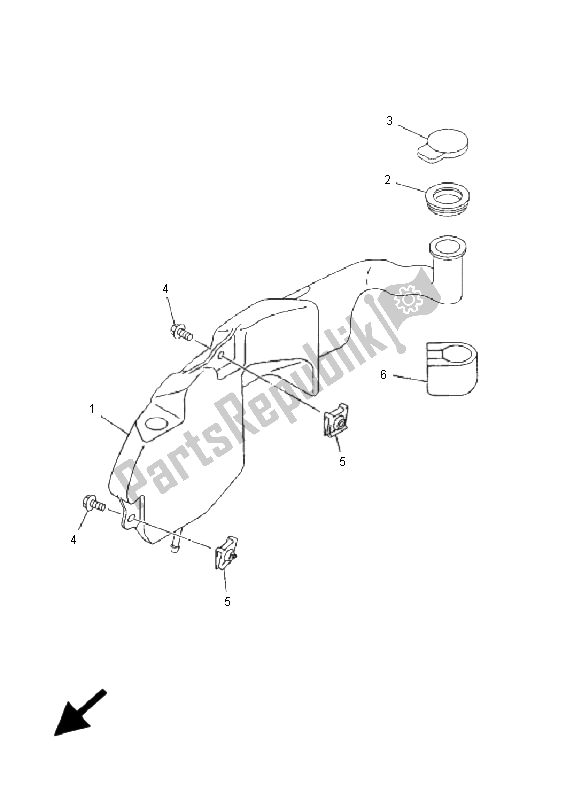 All parts for the Oil Tank of the Yamaha YN 50 Ovetto 2005