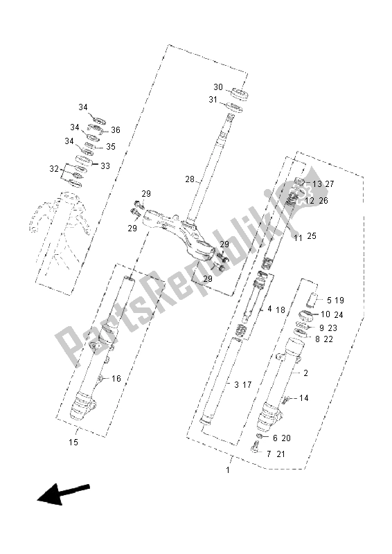 Toutes les pièces pour le Pilotage du Yamaha YP 125 RA X MAX 2011