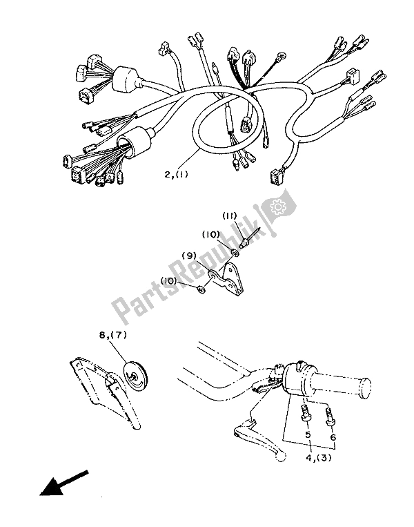 Toutes les pièces pour le Alternatif (électrique) du Yamaha DT 125 LC 1986