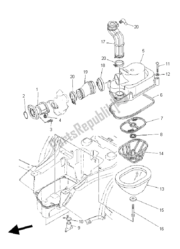 Todas las partes para Consumo de Yamaha YFM 125 Grizzly 2004