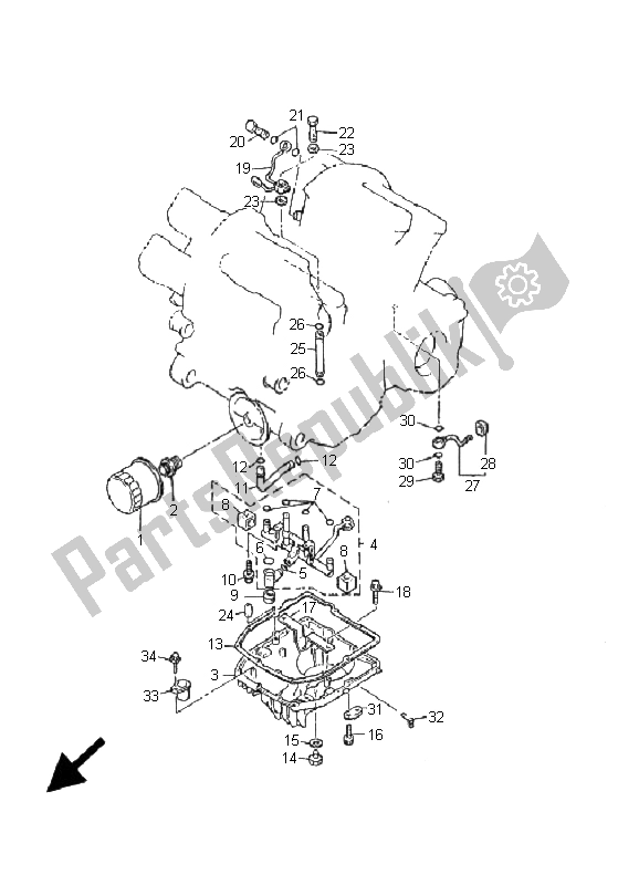 Todas las partes para Limpiador De Aceite de Yamaha V MAX 12 1200 2001