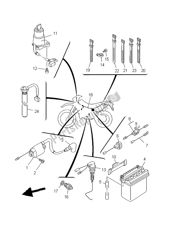 All parts for the Electrical 1 of the Yamaha DT 125R 2002