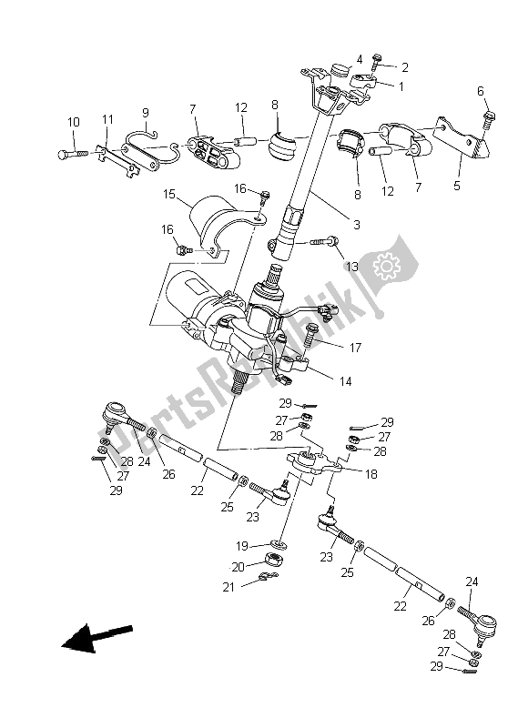 All parts for the Steering of the Yamaha YFM 550 Fwad 2014