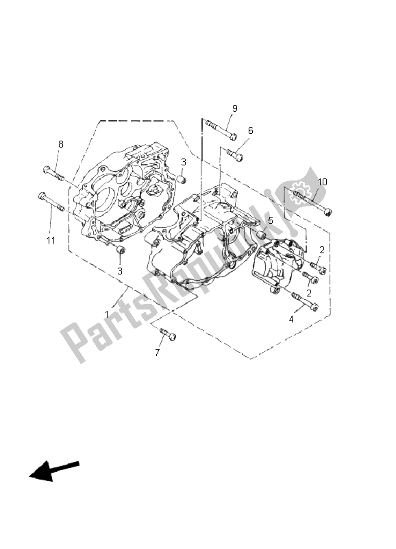 Tutte le parti per il Carter del Yamaha YFM 250 Bear Tracker 2X4 2003