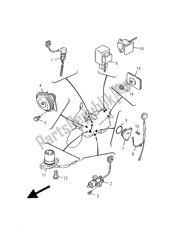 Toutes les pièces pour le électrique 2 du Yamaha XJ 600S Diversion 2000