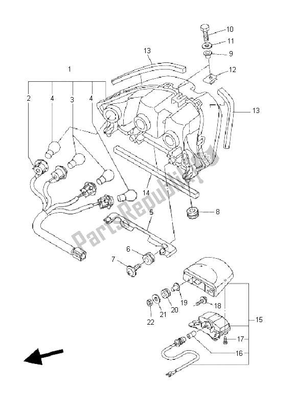 Alle onderdelen voor de Achterlicht van de Yamaha FJR 1300A 2006