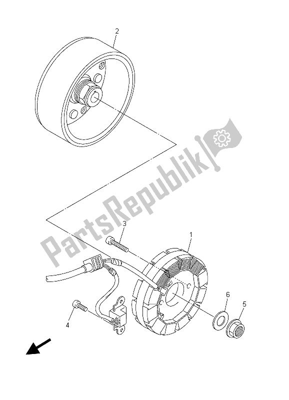 Toutes les pièces pour le Générateur du Yamaha WR 450F 2003