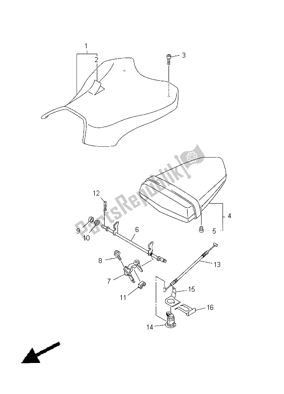 Toutes les pièces pour le Siège du Yamaha YZF R6 600 2012