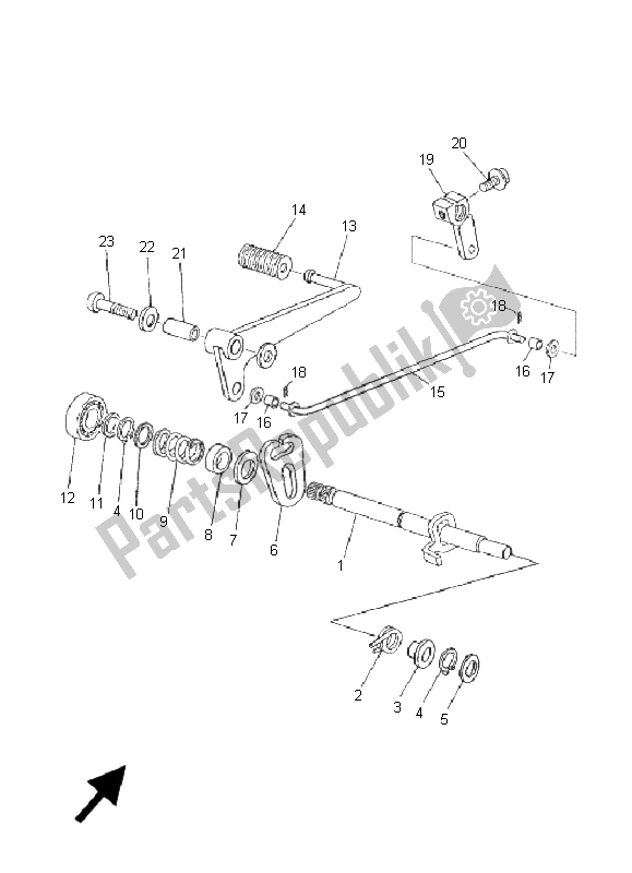 Wszystkie części do Wa? Ek Zmiany Biegów Yamaha TZR 50 2006